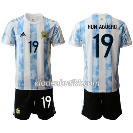Argentina Kun Agüero 19 Barn Hjemmedraktsett 2020 Kortermet (+ Korte bukser)